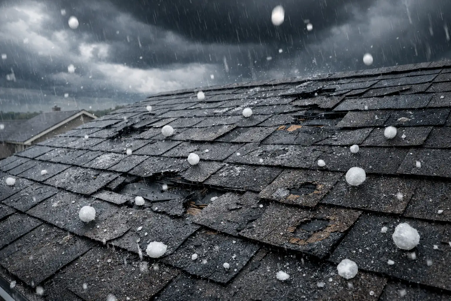 Impact of Hailstorm on Asphalt Shingle Roofs: Warning Signs and Repair Options