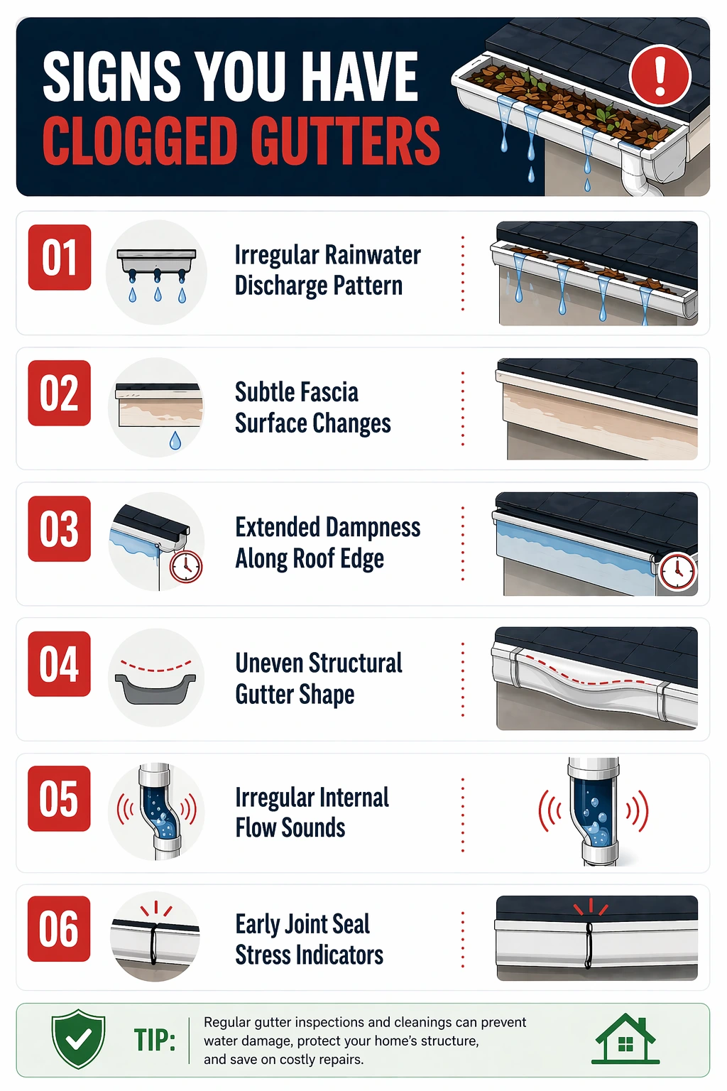Clogged Gutter Signs